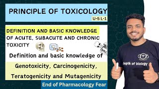 Principle of Toxicology  Toxicity  Genotoxicity  Carcinogenicity  Teratogenicity  Mutagenicity [upl. by Naleag]