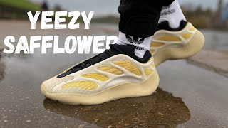 EVERYONE GOT PAIRS YEEZY 700 V3 SAFFLOWER REVIEW amp ON FOOT [upl. by Roddy]