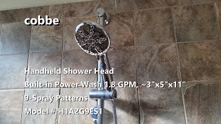 cobbe Shower Head with 9 controls  model H1A2G9ES1 [upl. by Vieva412]