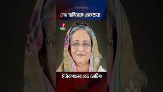 হাসিনাকে গ্রেপ্তারে ইন্টারপোলে রেড নোটিশ জারি করতে আইজিপিকে চিঠি sheikhhasina redalert [upl. by Emia]