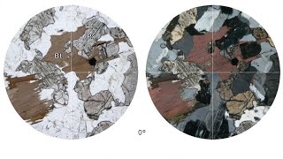 Virtual Microscope Βιοτίτης Πυρόξενος  Biotite Pyroxene [upl. by Qerat]