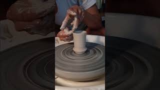 Throwing a chess piece inspired Mug pottery shorts [upl. by Dowski]