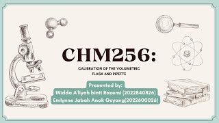 CHM256 EXPERIMENT 1 Calibration of Volumetric Glassware [upl. by Jerrilee]