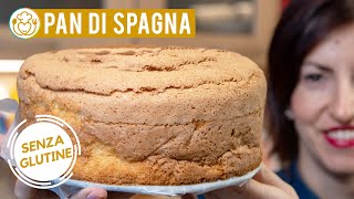 Ricetta Pan di Spagna senza glutine con 4 uova 4 ingredienti senza lievito  VivoGlutenFree [upl. by Forelli]