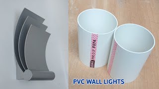 Make Your Home Look Modern With This Easy Wall Lamp Made From PVC Pipe [upl. by Nnylarak]