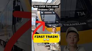 First ever train under Brisbane CBD in Cross River Rail [upl. by Letney226]