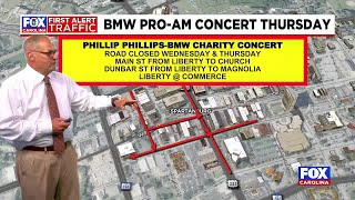 Road closures announced ahead of BMW ProAm concert [upl. by Leifer55]