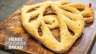 Fougasse Bread Recipe with Herbs  Food Channel L [upl. by Manton183]