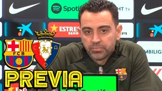 RUEDA PRENSA XAVI FC BARCELONA v CA OSASUNA [upl. by Olrac651]