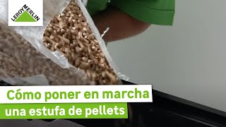 Cómo poner en funcionamiento una estufa de pellets  LEROY MERLIN [upl. by Aeli]