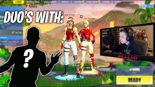 FINALLY DELLOR PLAYS FORTNITE DUOS WITH PRO PLAYER [upl. by Betteanne]