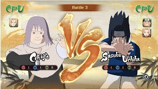 Team Chiyo vs Team Sasuke BORUTO Ultimate Ninja STORM CONNECTIONS cpu vs cpu [upl. by Atse]