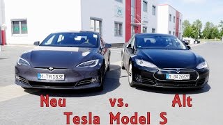 Tesla Model S Facelift 2016 Vergleich mit Altem Model S [upl. by Marcellina]