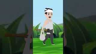 Hathi Aur Lakkad hara  One Minute Story  Cartoon  cartoonanimal [upl. by Naxor]