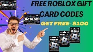 Get New Roblox Gift Card Giveaway FREE ROBUX 10000  🤑 [upl. by Fleda]