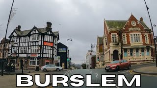 Driving in BURSLEM Stoke on Trent ENGLAND United Kindom UK [upl. by Kolnick]