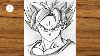 How To Draw Goku Super Saiyan blue  Easy drawing ideas for beginners  Beginners drawing [upl. by Merceer]