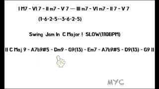 1625 3625 Jam Track in C Major SwingSlow Ver for Guitar or Solo Instruments [upl. by Avah]