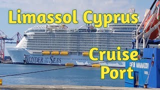 Limassol Cyprus Cruise Port View [upl. by Kester]