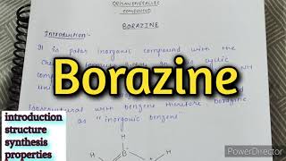 Borazine Borazole inorganic benzene organometallic compound  inorganic chemistry notes [upl. by Vittoria]