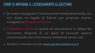 Impugnazione licenziamento [upl. by Iahs]