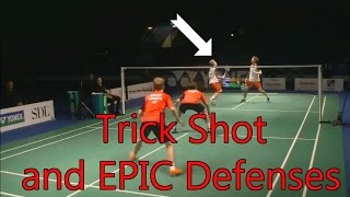 CRAZY badminton defenses Compilation [upl. by Okubo]