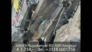 JANSEN Rupsdumper RD300S hoogkipsysteem motorkruiwagen [upl. by Adnarym]