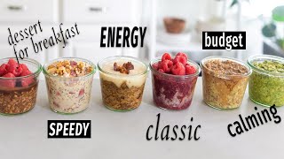 OVERNIGHT OATS  the 6 BEST types for easy healthy breakfasts [upl. by Heddi679]