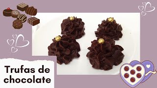 Como hacer una trufa de chocolate fácil chocolate bonbon delicious yummy cacao truffle [upl. by Nigrom]