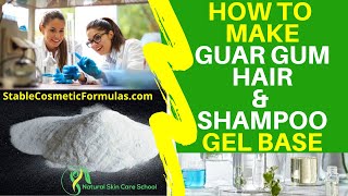 HOW TO MAKE GUAR GUM HAIR GEL BASE AND SHAMPOO GEL THICKENER GUAR GUM HAIR GEL RECIPE [upl. by Cressida]