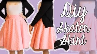 ✄ DIY  Faltenrock Skater Skirt ✄ [upl. by Merta]