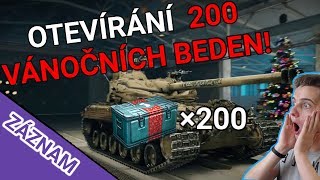 Otevírání 200 Vánočních BEDEN World of Tanks CZ [upl. by Anyel241]