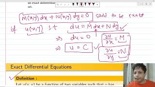 Exact Differential Equation Part 1 [upl. by Ailic928]