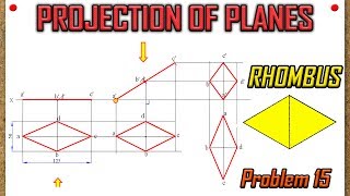 PROJECTION OF PLANESLecture 15Rhombus [upl. by Eelirak504]