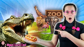 What Do I Feed Him🐊 Spellerella Cares for Animals at the Zoo  Learn Zoo Animals for Kids [upl. by Thisbee664]