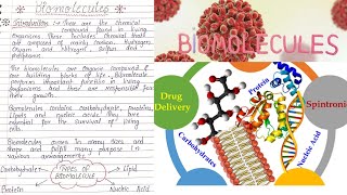 Biomolecules hand written notes and explanation [upl. by Ma]