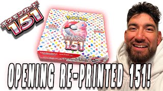 Japanese Reprints are HERE Opening Pokemon 151 Booster Box [upl. by Nyrret]