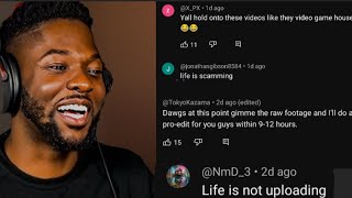 RDC Goes Through Comments On The Gaming channel 😂 [upl. by Yadrahs227]