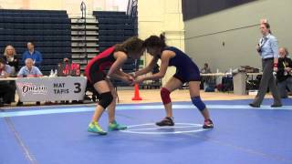 2014 Ontario Jr Provincials FW 48kg Jessica Waltner Kingston vs Farrantina Gatta Brock [upl. by Lambertson910]