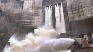 Dam Spillway Overflow amp Water Discharge [upl. by Adnarahs586]