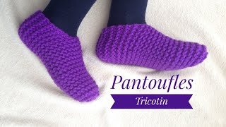 Comment faire des pantoufles au tricotin en commençant par le bout du pied Tutoriel [upl. by Etteneg90]