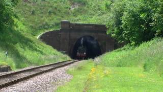 592 Leaves Sharpthorne Tunnel heading for Kingscote  Bluebell Railway [upl. by Juieta]