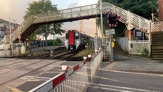 Late Start Double Stay Nantwich Station Level Crossing  Cheshire [upl. by Anialeh]