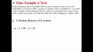 One Sample tTest [upl. by Hofstetter]