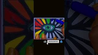 Ojo Creativo 🌈 Arte Abstracto en Segundos dibujosfaciles dibujo [upl. by Vevay]