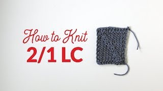 How to Knit Two Over One Left Cross 21 LC in Knitting  Hands Occupied [upl. by Alsworth]