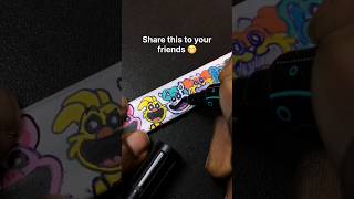 Drawing Smiling Critters But on My Keyboard With Posca Markers shorts [upl. by Jat924]