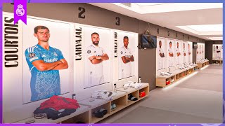 INSIDE Real Madrids brandnew DRESSING ROOM at the Bernabéu [upl. by Kcirdez770]