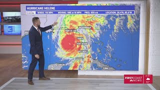 Hurricane Helene heads toward Florida with 110 mph [upl. by Neirrad]