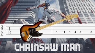 Chainsaw Man OP Bass Tabs Tutorial [upl. by Assili137]